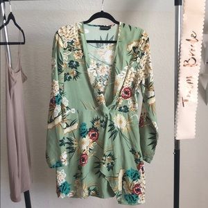 Floral green dress